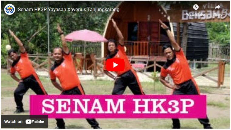 Senam HK3P Yayasan Xaverius Tanjungkarang